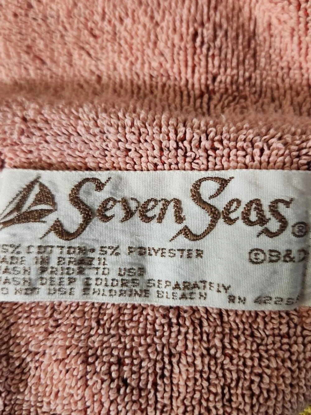 Vintage Striped Sea Shell Beach Towel Bold Retro Coastal Funky Bright 32 x 56